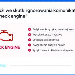 Ikona "check engine" w samochodzie ostrzega przed awarią silnika, wysokimi kosztami napraw i zwiększonym zużyciem paliwa.
