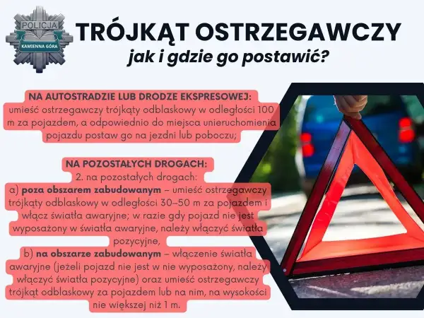 Trójkąt ostrzegawczy odblaskowy: instrukcja, jak i gdzie go ustawić na drodze, by zapewnić bezpieczeństwo.